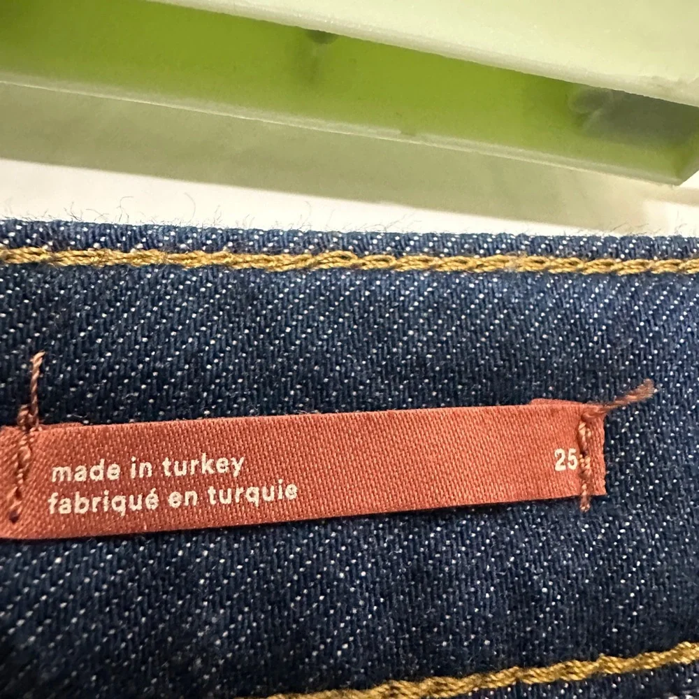 Anthropologie Pilcro The Annie Dark Blue Wide Leg Jeans - Size 25 - Picture 9 of 15